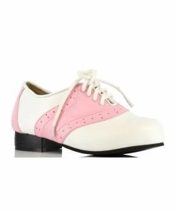 Ellie Shoes Inc Girls Pink & White Saddle Shoe For Kids