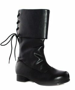 Ellie Shoes Inc Pirate Black Adult Ankle Boots 1 Inch Heel For Adults