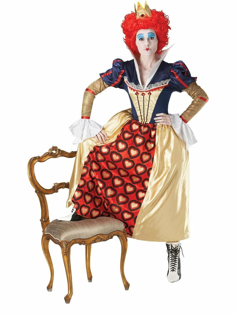 Rubie's Womens Queen Of Hearts Red Deluxe Costume For Adults - Disney Alice In Wonderland