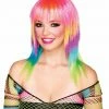 Forum Novelties Rainbow Club Candy Striped Wig For Adults Womens