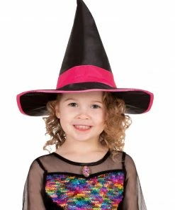 Rubie's Girls Rainbow Colour Magic Witch Deluxe Costume For Kids
