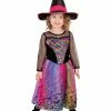 Rubie's Girls Rainbow Colour Magic Witch Deluxe Costume For Kids