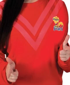 Rubie's Mens Red Simon Wiggle 30th Anniversary Top For Adults - The Wiggles