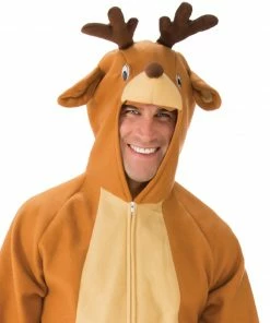 Rubie's Reindeer Onesie For Adults Mens