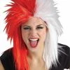 Rubie's Sports Fantatic Red & White Wig For Adults