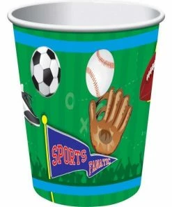 Forum Novelties Letter S Costumes Sports Party 9Oz Cups 8 Pack