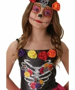 Rubie's Girls Sugar Skull Day Of The Dead Costume For Tweens