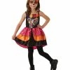 Rubie's Girls Sugar Skull Day Of The Dead Costume For Tweens