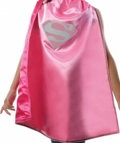 Rubie's Girls Supergirl Pink Cape For Kids - Warner Bros DC Comics