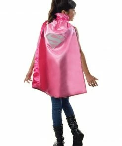 Rubie's Girls Supergirl Pink Cape For Kids - Warner Bros DC Comics