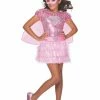 Rubie's Girls Supergirl Premium Pink Sequin Costume For Kids - Warner Bros DC Comics