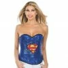 Rubie's Womens Supergirl Sequin Corset For Adults - Warner Bros DC Comics
