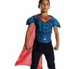 Rubie's Superman Molded Muscle Chest Costume Top For Kids - Warner Bros DC Comics Boys