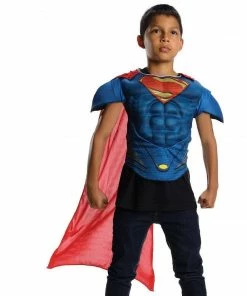 Rubie's Superman Molded Muscle Chest Costume Top For Kids - Warner Bros DC Comics Boys