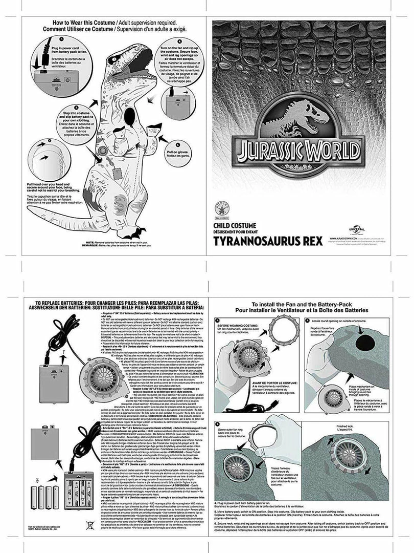 Rubie's Shop All Kids Costumes T-Rex Inflatable Costume For Kids - Universal Jurassic World