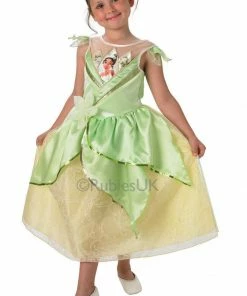 Rubie's Girls Tiana Shimmer Deluxe Costume For Kids - Disney The Princess And The Frog