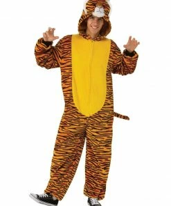 Rubie's Tiger Furry Onesie For Adults Mens