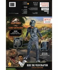 Rubie's Velociraptor'Blue' Costume For Kids - Universal Jurassic World Camp Cretaceous Boys