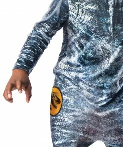 Rubie's Boys Velociraptor'Blue' Deluxe Lenticular Costume For Kids - Universal Jurassic World Dominion