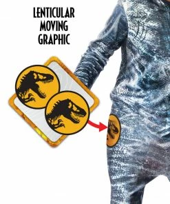 Rubie's Boys Velociraptor'Blue' Deluxe Lenticular Costume For Kids - Universal Jurassic World Dominion