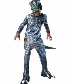 Rubie's Boys Velociraptor 'Blue' Deluxe Lenticular Costume For Kids - Universal Jurassic World Dominion