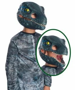 Rubie's Velociraptor 'Blue' Movable Jaw Mask For Kids - Universal Jurassic World