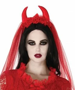 Rubie's Villainous Veil Devil Horns Headpiece