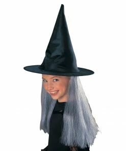 Rubie's Witch Hat With Hair For Kids Girls
