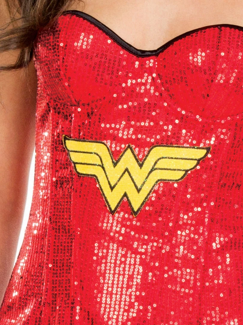 Rubie's Wonder Woman Sequin Corset For Adults - Warner Bros DC Comics Womens