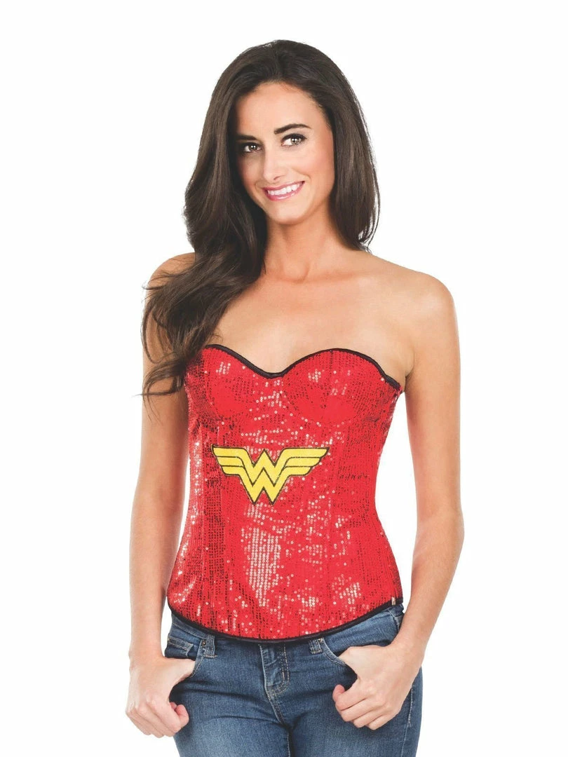 Rubie's Wonder Woman Sequin Corset For Adults - Warner Bros DC Comics Womens