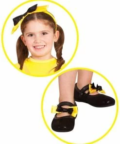 Rubie's Yellow Emma Wiggle Headband And Shoe Bow Set - The Wiggles