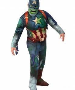 Rubie's Zombie Captain America Deluxe Costume For Adults - Marvel What If? Mens