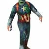 Rubie's Zombie Captain America Deluxe Costume For Teens - Marvel What If? Shop All Adult Costumes